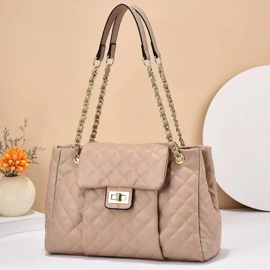 Beige Sling Large Capacity  Hand Shoulder Bag for Women