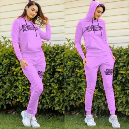 Solid Color Revolution Set Jumpsuit Hoodies for Women