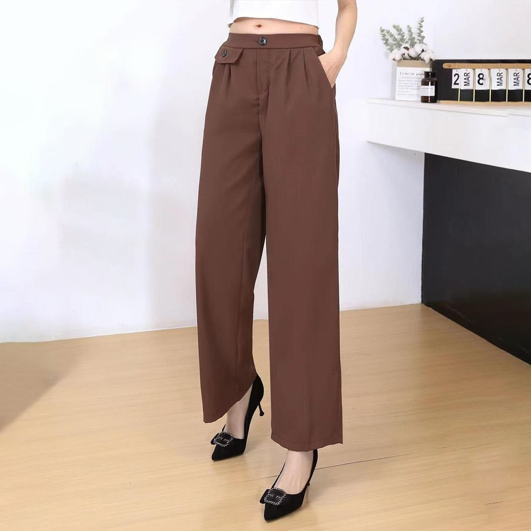 Fashion Style Waist Solid Palazzo Pants for Women