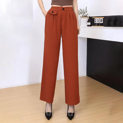 Fashion Style Waist Solid Palazzo Pants for Women