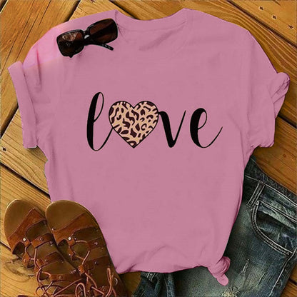 Latest Love Text & Graphic Printed T-Shirt for Women