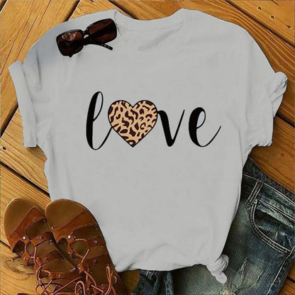 Latest Love Text & Graphic Printed T-Shirt for Women