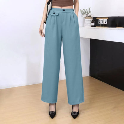 Fashion Style Waist Solid Palazzo Pants for Women